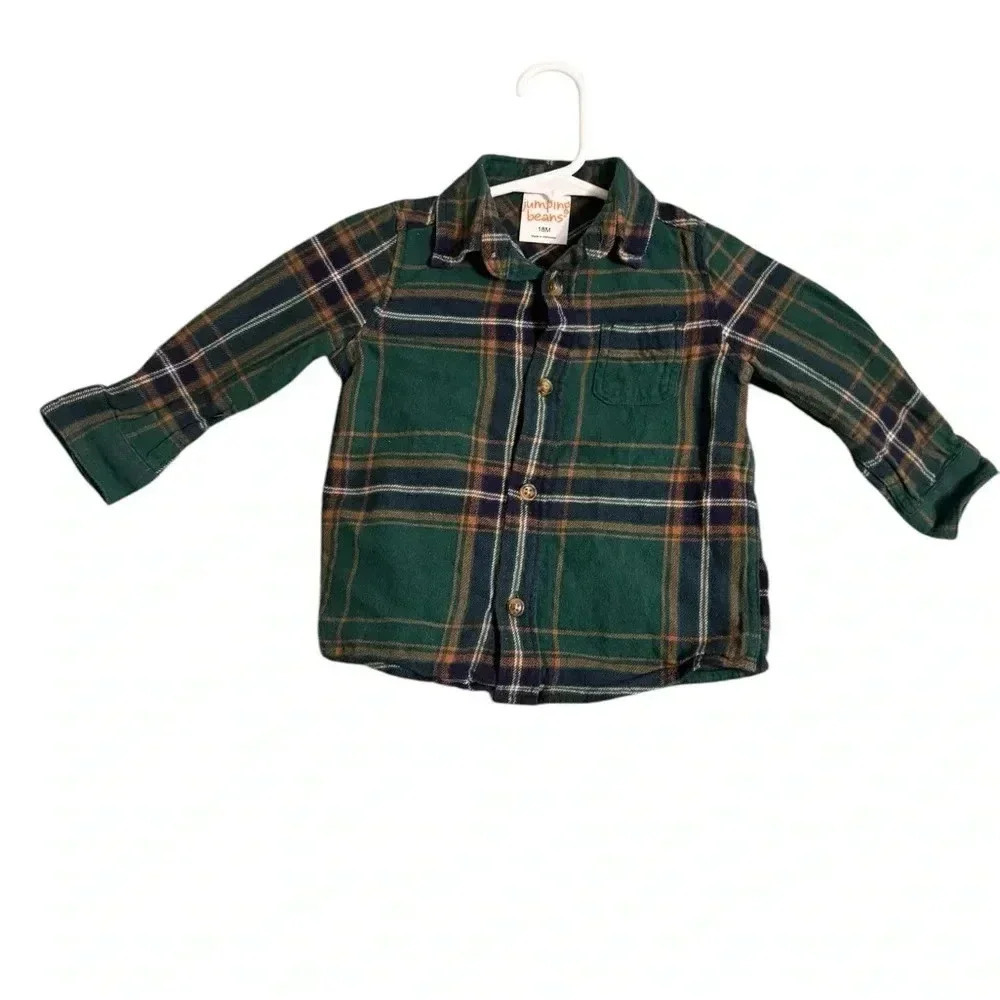 Jumping Beans  Long Sleeve Flannel Size 18 Months k130
